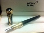 AAA Mont Blanc Etoile De Montblanc Pens Black Fountain Pen Gold Clip
